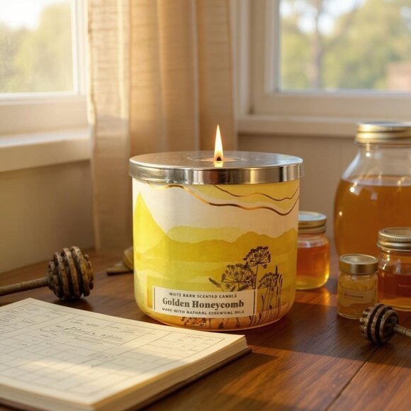 Bath & body work Golden Honeycomb Large 3-Wick Candle New - Picture 3 of 3